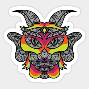 Skull Goat Bones Decorative Sticker